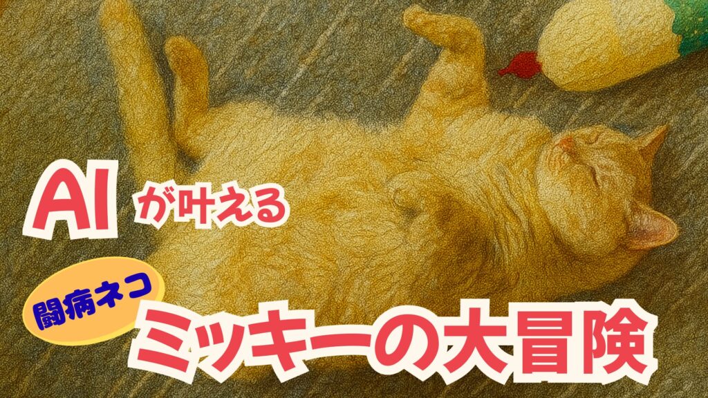 AIが叶える「闘病ネコ」ミッキーの大冒険