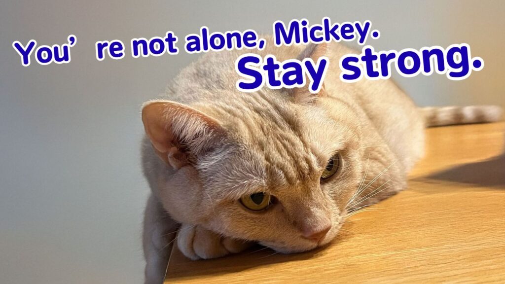 You’re not alone, Mickey. Stay strong.
